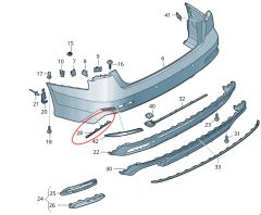 ARKA TAMPON ÇITASI SAĞ S-LİNE A6 2020-