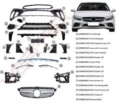 ÖN TAMPON AMG SET ( DIAMOND PANJURLU ) W205 2019-