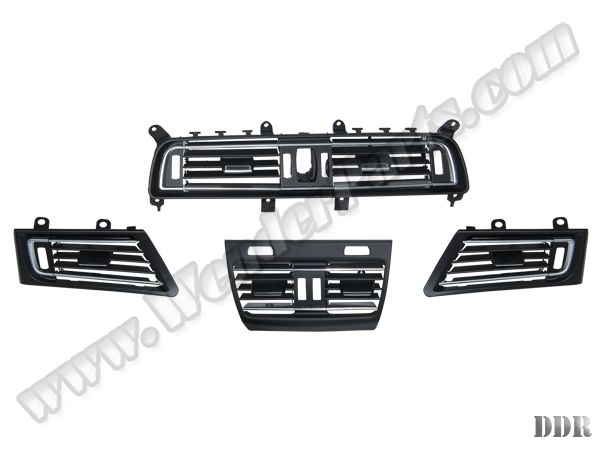 Klima/Kalorifer Izgarası F01+LCI Set:4ad Ön/Arka Nikelajlı Siyah