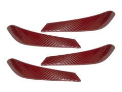 Kapı Tutamak Kaplama Seti F30+LCI F34+LCI F32+LCI F36+LCI Ön/Arka; Karbon-Kırmızı