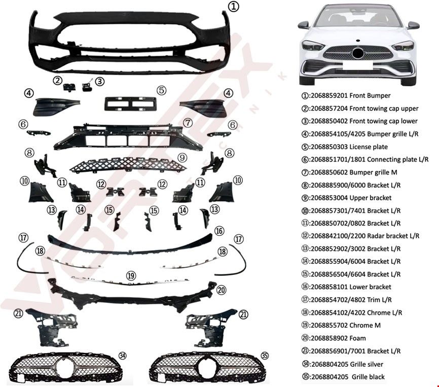 ÖN TAMPON SET ( DİAMOND PANJURLU AMG ) W206 2021-
