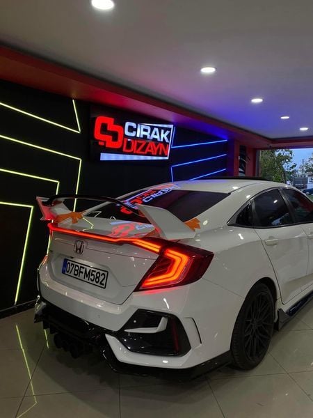 CIVIC FC5 2016-2020 IÇIN UYUMLU TYPE R SPOILER BOYASIZ