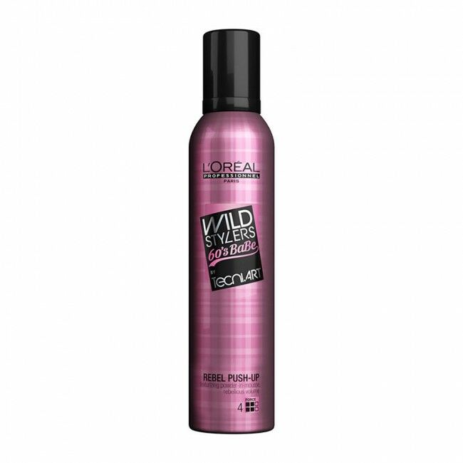 Loreal Tecni Art Wild Stylers 60s Babe Rebel Push-Up - Güçlü Tutucu Hacimlendirici Pudralı Köpük 250 Ml.