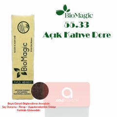 Biomagic Amonyaksız Doğal İçerikli Saç Boyası 60 Ml. - 55.33 Açık Kahve Dore