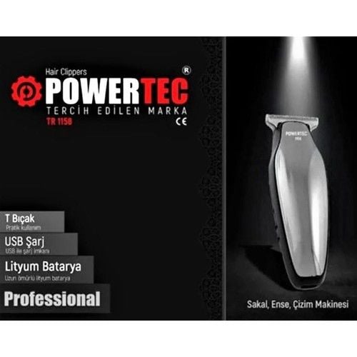 Powertech TR1158 - Profesyonel Saç ve Ense Tıraş Makinesi