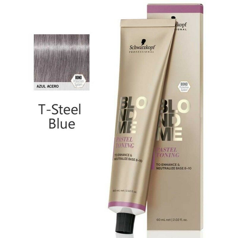 Schwarzkopf BlondMe Blonde Lifting - Açıcı Özellikli Krem Boya 60 Ml. - T Serisi - Steel Blue