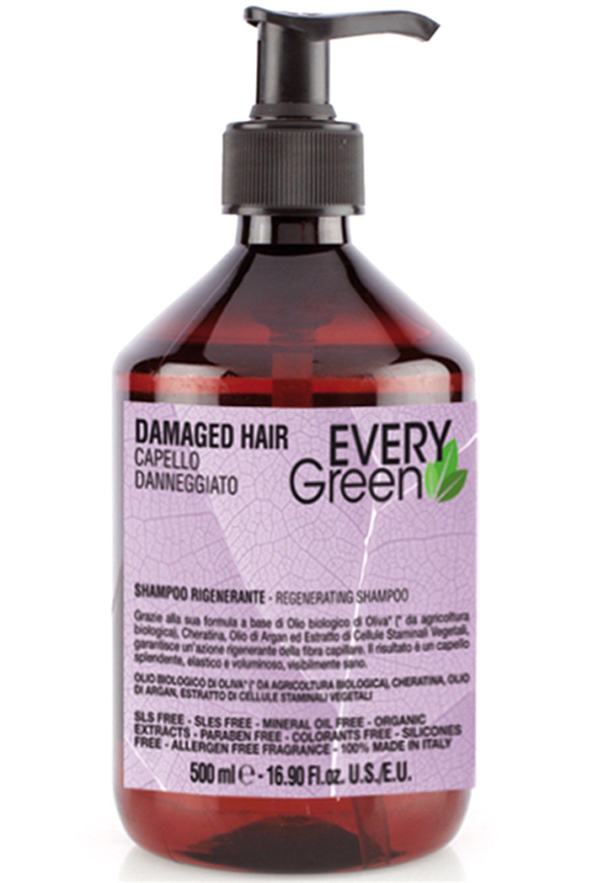 EveryGreen Damaged Hair Regenerating Shampoo - Yıpranmış Saçlara Özel Bakım Şampuanı 500 Ml.