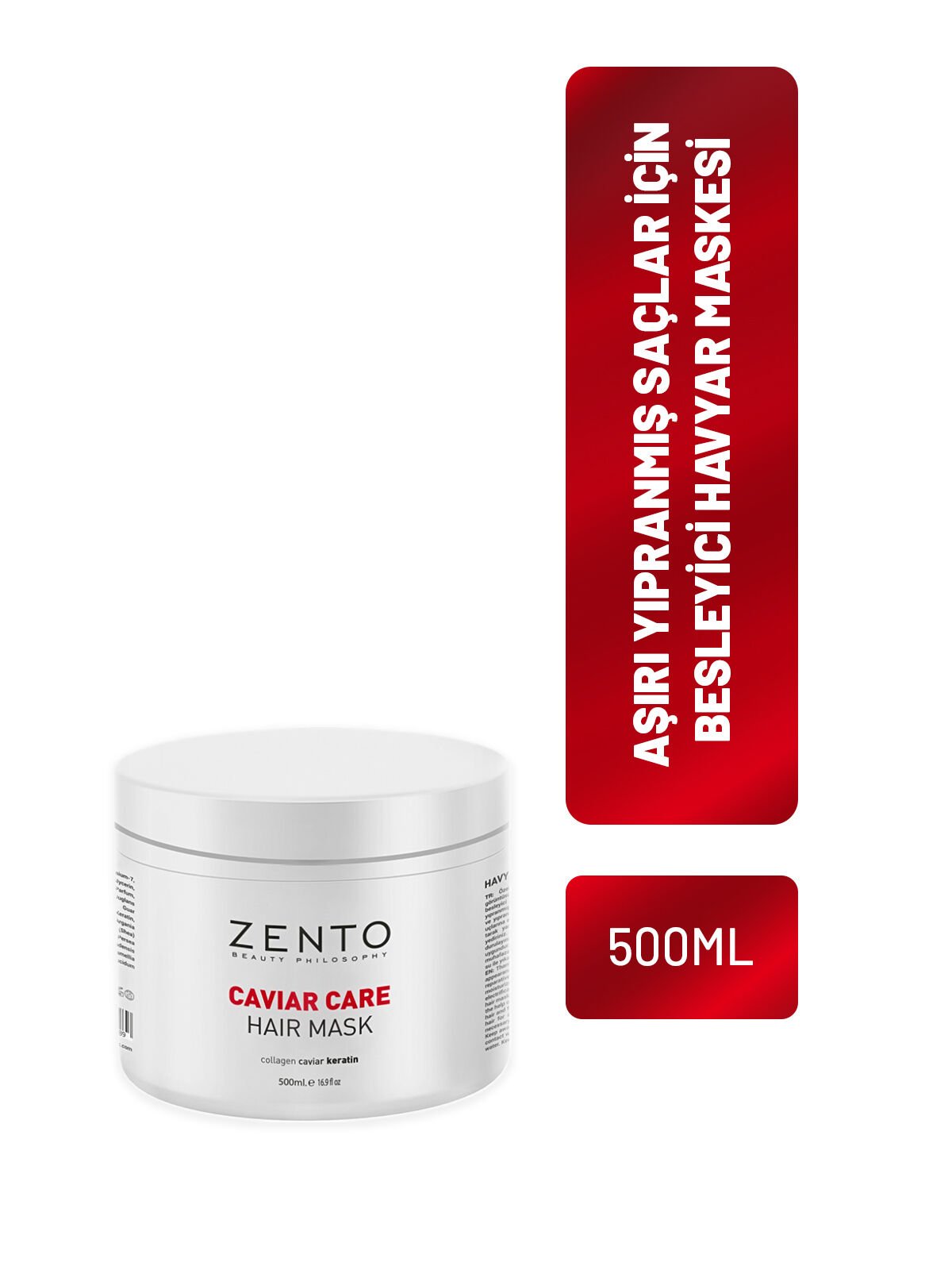 ZENTO Beauty -Absolut Cavıar Care Haır Mask-Havyar Yoğun Bakım Maskesi 500ml