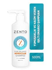 ZENTO Beauty -Pure Balance Moroccan Shampoo-Onarıcı Nem Veren Saç Bakım Şampuanı 500ml