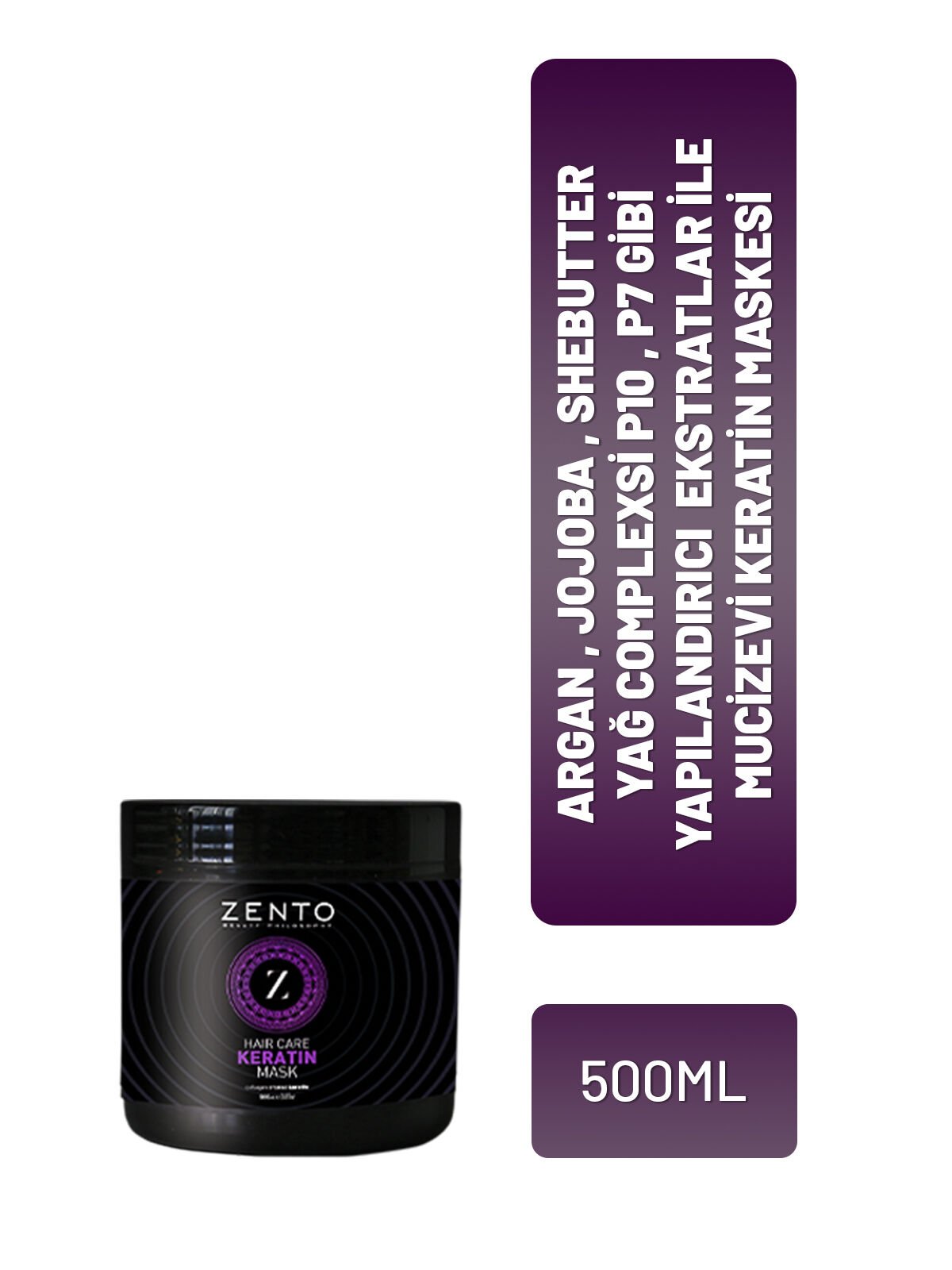 ZENTO Beauty -Haır Care Keratın Mask-Keratinli Saç Bakım Maskesi 500ml