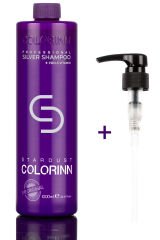 Colorinn Silver + Pro-5 Shampoo - Tüm Saçlar için Turuncu Önleyici Şampuan 1000 Ml.