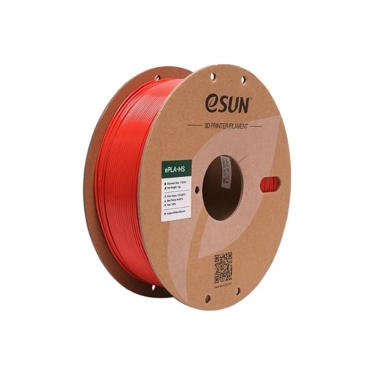 eSun Kırmızı 1.75mm ePLA-HS Yüksek Hızlı Baskı PLA 3D Yazıcı Filamenti 1KG