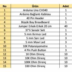 Arduino Uno Full Sensör Seti