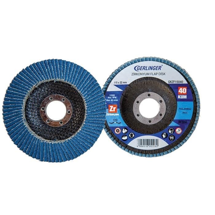 Gerlinger 180x22.23mm. 60 KUM Zirkonyum Flap Disk