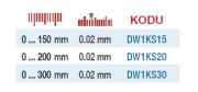 DW Measuring Saatli Mekanik Kumpaslar (Ölçü Seçeneklerine Bakınız)