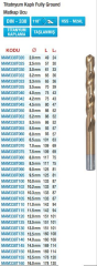 Maier DIN 338 Titanyum Kaplı Fully Ground Matkap Uçları (Ölçü Seçeneklerine Bakınız)