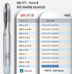 Werka DIN371/B HSS Düz Makine Kılavuzu (Ölçü Seçeneklerine Bakınız)