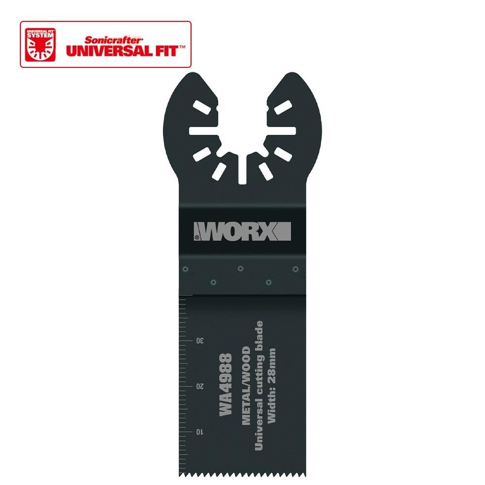 WORX WA4988 Çok Amaçlı Raspalama Makinası İçin 28x40mm Metal, Ahşap, Fiberglas, PVC Universal Kesme Bıçağı