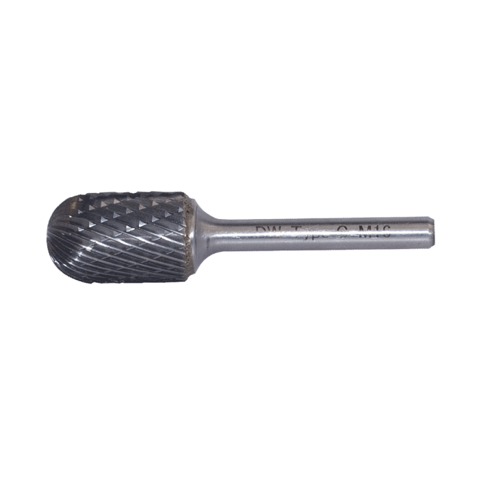 16.0 - 6 mm C Tipi 6 mm Saplı Komple Karbür Silindirik Oval Başlı Karbür Kalıpçı Freze DWFC16