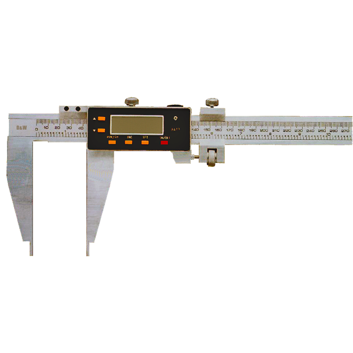 0 - 1000 mm Aralıklı 125 mm Tek Çene Dijital Kumpas DW1KDU1012