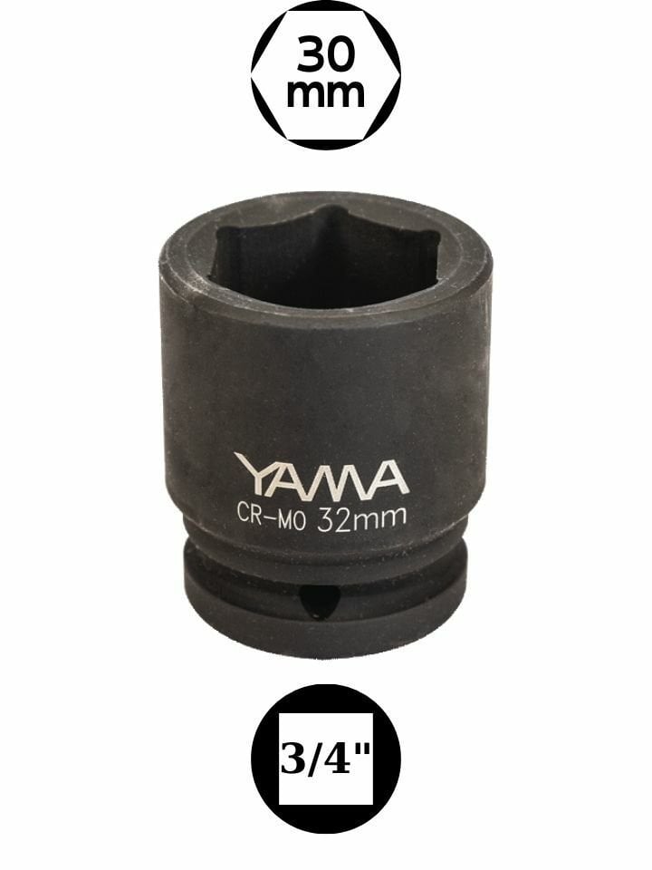 30 mm Havalı Kısa Lokma 3/4'' YAHLM3430