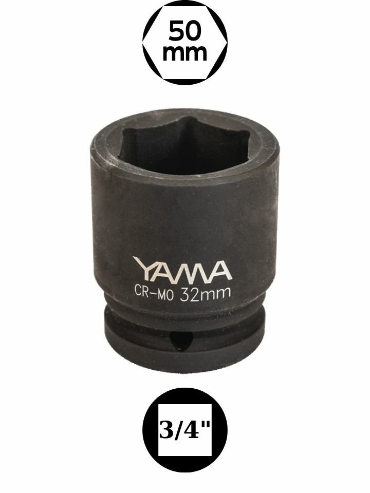 50 mm Havalı Kısa Lokma 3/4'' YAHLM3450