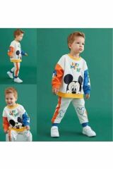 Yeni Sezon Unisex Mickey Mouse 3 ip şarbonlu Eşofman Takımı (1BEDEN BÜYÜK ALINIZ)