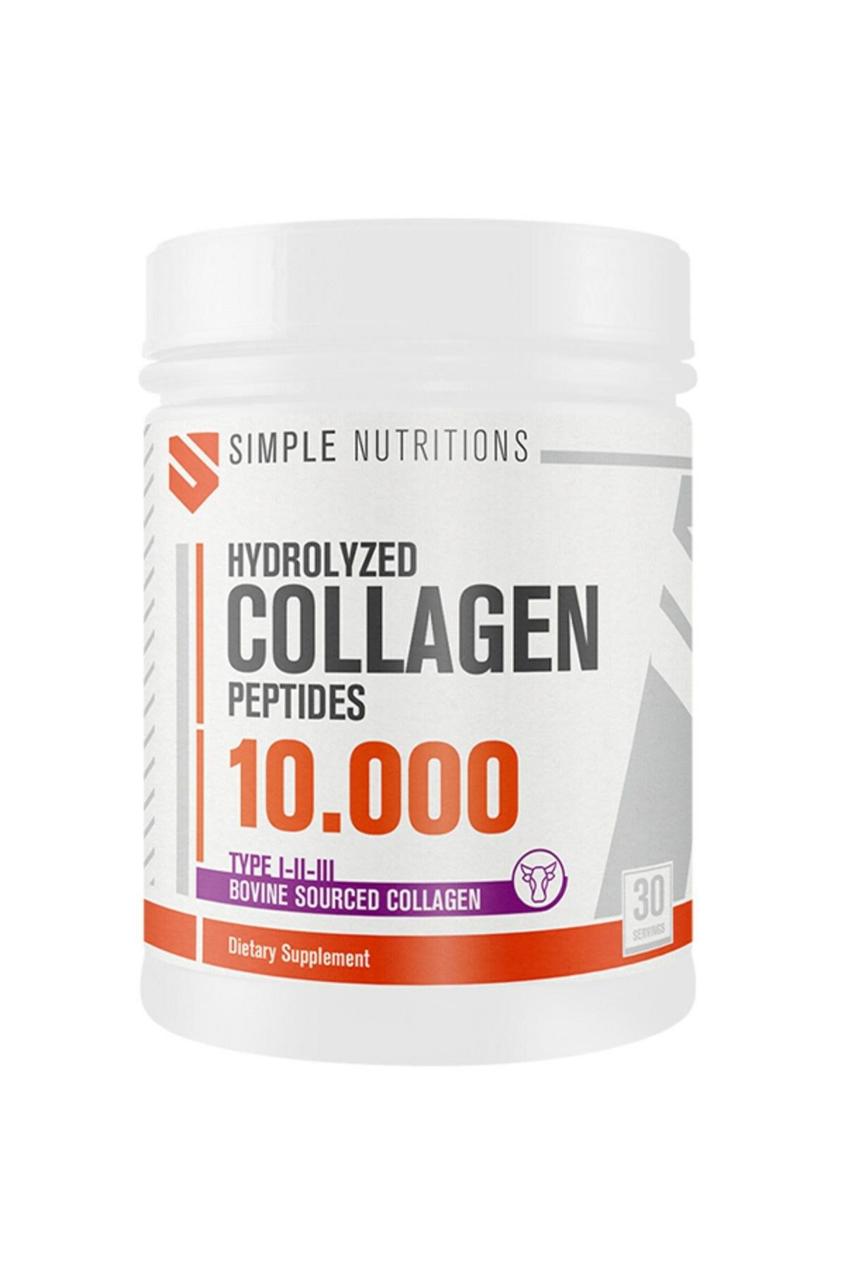 Simple Nutritions Hydrolyzed Collagen Peptides Type I-II-III Aromasız Saf 300 gr