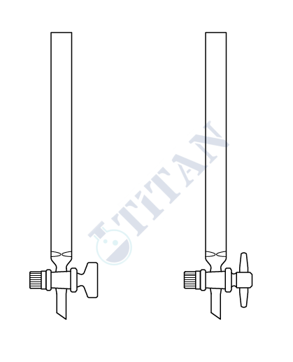 ÇALIŞKAN - LG020.02.1520   - Şilifsiz,  PTFE musluklu Boru Çapı 15 mm, Boy 200 mm, 35 ml Hacim