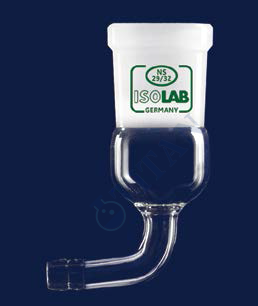 ISOLAB - 065.27.014 adaptör - eğimli - musluksuz - çap 8 mm - dişi şilif : NS 14/23 (1 adet / paket)