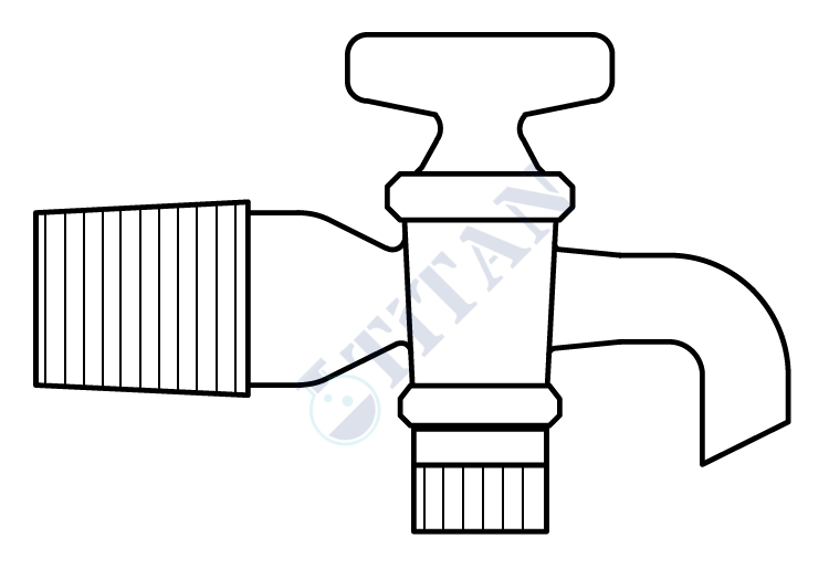 ÇALIŞKAN - LG002.14.2932 - Şilifli Musluk, PTFE NS : 29/32