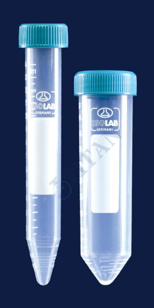 ISOLAB - 078.02.002 tüp - santrfüj - P.P - vidalı kapaklı - 15 ml - DNA/RNA free - gamma steril - tekli ambalaj (50 adet / paket)