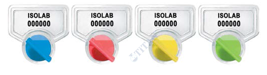 ISOLAB - 061.09.0R1 güvenlik mühürü - geniş ağızlı şişeler için - kırmızı renkli (10 adet / paket)