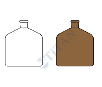 ÇALIŞKAN - LG025.16.2000  - Büret şişesi, Amber  2000 ml Hacim