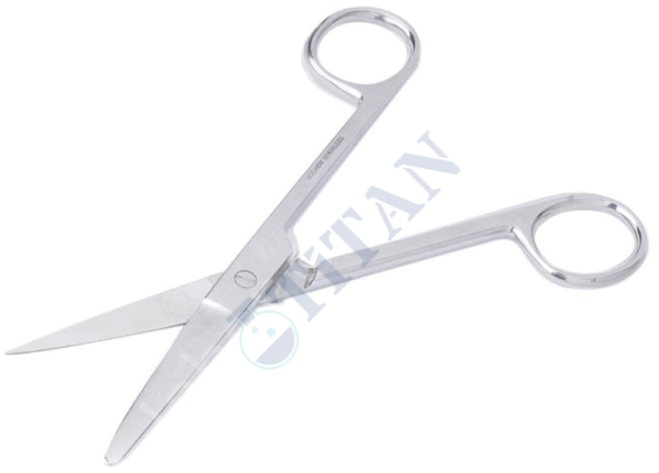 ISOLAB - 048.24.130 makas - laboratuar için - küt/sivri - 130 mm (1 adet / paket)