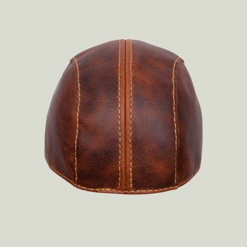 El Yapımı Deri Flat Cap