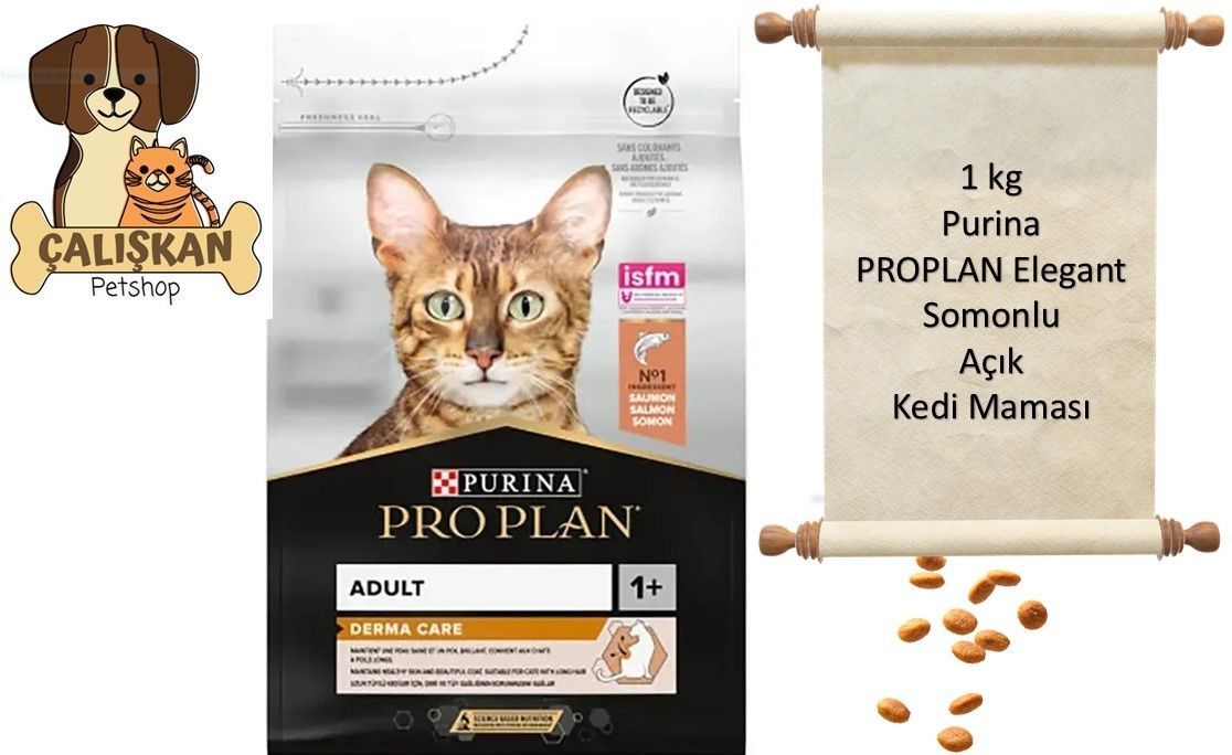 Purina Pro Plan Elegant Somonlu Açık Yetişkin Kedi Maması 1 Kg(Kopya)