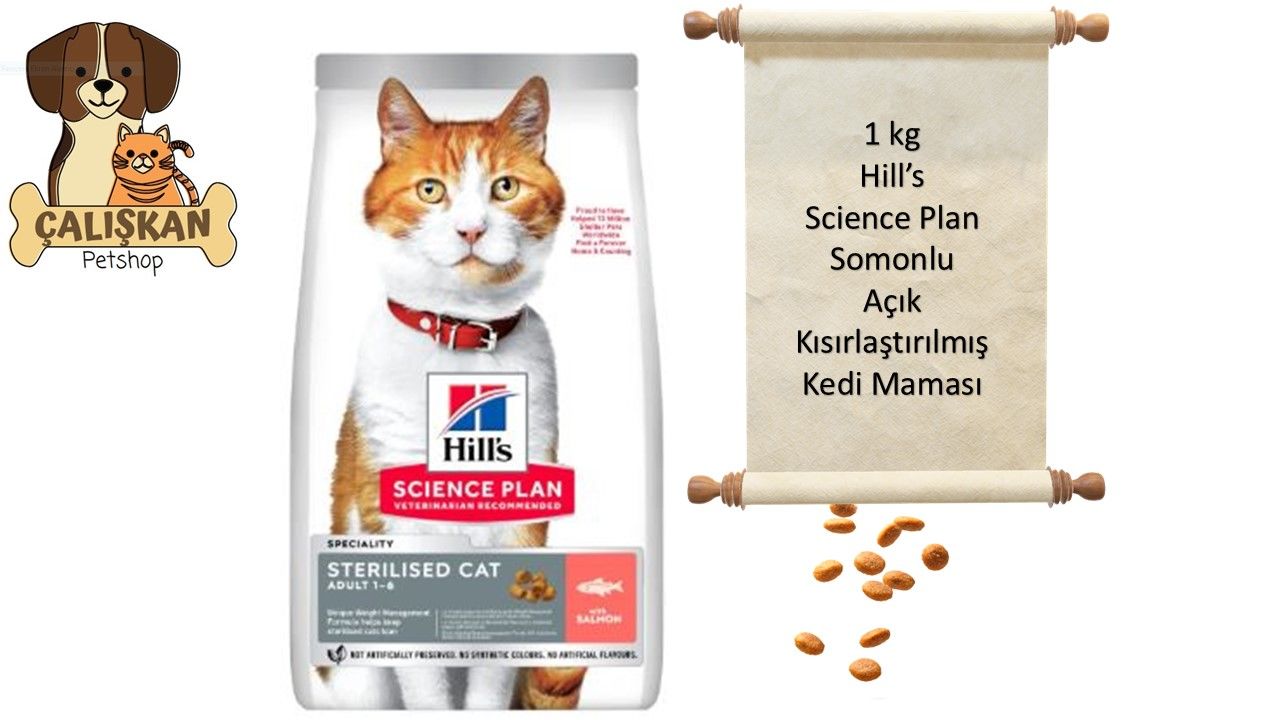 Hill's Science Plan Somonlu Açık Kısırlaştırılmış Kedi Maması 1 Kg