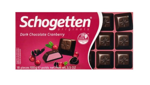 Schogetten Dark Chocolate Cranberry 100g