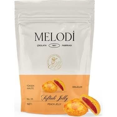 Melodi Şeftali Jelly Draje Çikolata 80g