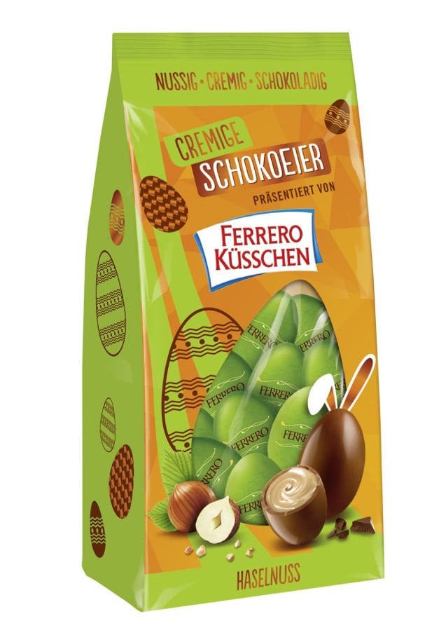 FERRERO KÜSSCHEN HASELNUSS CREMIGE SCHOKOEIER 100G