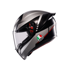 Agv K1'S Lap Matt Black Grey Red Kapalı Kask