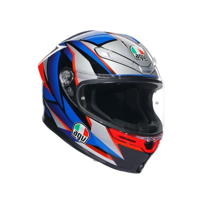 Agv K6 S Slashcut Blue Red Kapalı Kask