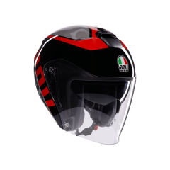 Agv irides Valenza Matt Grey Blk Red Açık Kask