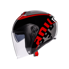 Agv irides Valenza Matt Grey Blk Red Açık Kask