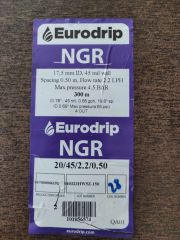 Eurodrip Ngr 20 mm 50 cm 2.2Lt 300 mt 1.1 mm Çok Yıllık Yuvarlak Damlama