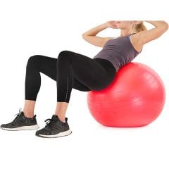 55 Cm Pilates Egzersiz Topu Kırmızı Renk