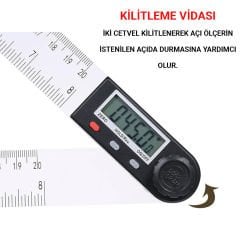 Dijital Açı Ölçer Gonyometre Plastik