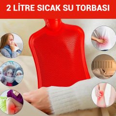 Sıcak Su Torbası 2 Lt. Kırmızı Renk