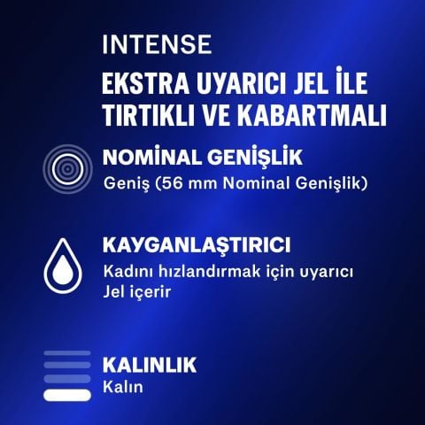 Durex Intense Uyarıcı Jelli ve Tırtıklı Prezervatif 20'li